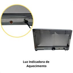 Estufa Vidro Curvo 3 Bandejas Inox com Selo do Inmetro 127v - 4