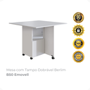 Ver imagem 2 de Mesa com Tampo Dobrável Berlim B50 Emovell:branco