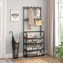 Ver imagem 4 de Sapateira Cabideiro Arara Multifuncional Preta Roupas Sapato