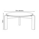 Ver imagem 3 de Mesa Redonda Centro 3 Pés Tampo Off White Base Madeira Modelo Austria