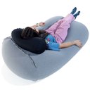 Ver imagem 3 de Pufe Kevin - Puff com Apoio de Cabeça Feito em Tecido Poliamida Cor Cinza