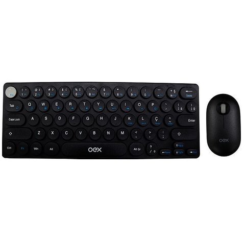 Kit Teclado e Mouse Retro Preto Oex Tm409