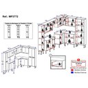 Ver imagem 4 de Armário Cozinha Modulada Completa de Canto 464cm Pequim Pop Multimóveis Mp3772 Preto/lacca Fumê