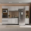 Ver imagem 1 de Cozinha Modulada 311 cm 5 Peças Cinza Tóquio Casamia