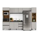 Ver imagem 2 de Cozinha Modulada 311 cm 5 Peças Cinza Tóquio Casamia