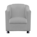 Ver imagem 2 de Poltrona Decorativa Tilla Suede Cinza - Dominic Decor
