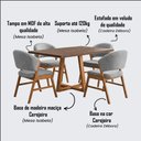 Ver imagem 2 de Mesa Isabela 1,2m Freijó Pés Cerejeira Madeira Maciça 4 Cadeiras Débora - Cinza Veludo