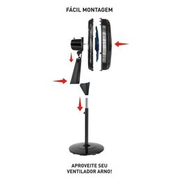 Ventilador de Coluna Arno Xtreme Force Breeze 50cm Preto Vb52 - 127v - 3
