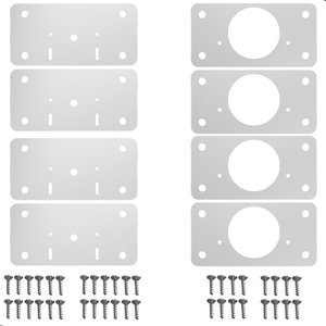 Kit 04 Placas para Reparo de Porta Dobradiça Armário Mdf Rtg