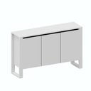 Ver imagem 2 de Aparador Balcao para Escritorio 3 Portas 136cm Cinza F5 Office