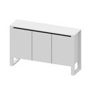 Ver imagem 3 de Aparador Balcao para Escritorio 3 Portas 136cm Cinza F5 Office
