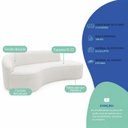 Ver imagem 7 de Sofá Luxuoso Sala de Estar 150cm Lado Direito Bouclé Solenne