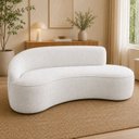 Ver imagem 1 de Sofá Luxuoso Sala de Estar 150cm Lado Direito Bouclé Solenne