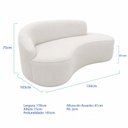 Ver imagem 3 de Sofá Luxuoso Sala de Estar 150cm Lado Direito Bouclé Solenne