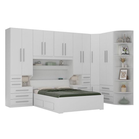 Dormitório Queen Size sem Cama 1344s Branco