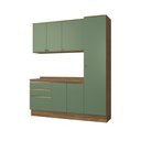 Ver imagem 4 de Armário de Cozinha Compacta 100% Mdf 190cm Nogueira/verde Celeste Kappesberg