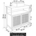 Ver imagem 3 de Gabinete de Banheiro 80cm Industrial com Cuba Liny Grafite Z54 - Mpozenato