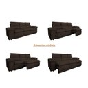 Ver imagem 4 de Sofá Plaza 2,30m com Molas no Assento Retrátil e Reclinável Velosuede - Netsofas - Marrom