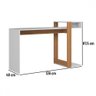 Mesa Escrivaninha Aparador Versa Home Freijó/branco - Telasul - 3