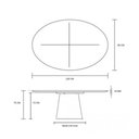 Ver imagem 3 de Mesa de Jantar Cone Oval 120x80cm Base Laminada Branco