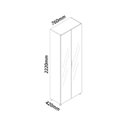 Ver imagem 4 de Cristaleira Bar 2 Portas Reflecta MDF com Pés e LED com Espelho Prisma Bege/Off White