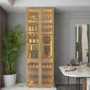 Ver imagem 6 de Cristaleira Bar 2 Portas Reflecta MDF com Pés e LED com Espelho Prisma Bege/Off White