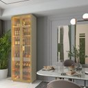 Ver imagem 7 de Cristaleira Bar 2 Portas Reflecta Mdf com Pés e Led com Espelho Prisma