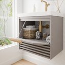 Ver imagem 4 de Gabinete para Banheiro 60cm com 1 Porta 1 Gaveta e Cuba de Embutir Paraty