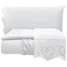 Jogo de Lençol King Bordado Ingles 300 Fios Nupcias 4 Peças - Branco - 1
