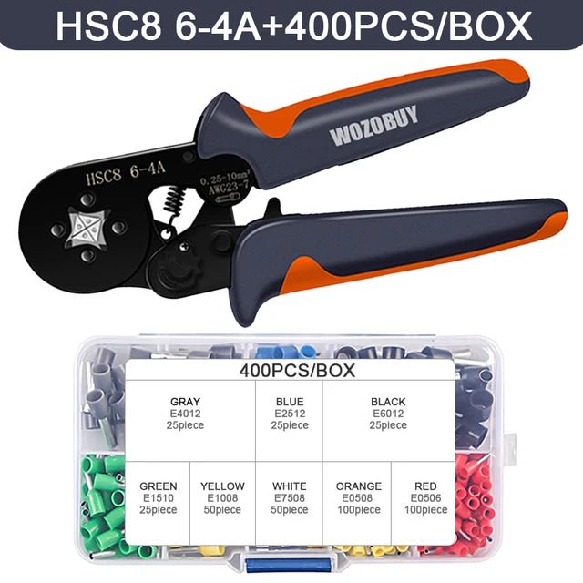 Wozobuy Alicate de Terminal de Crimpagem + 400pcs - Hsc8 6-4 - 6-4 a - 2