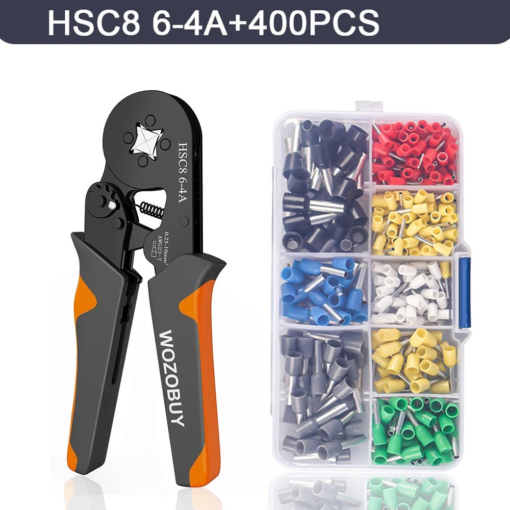 Wozobuy Alicate de Terminal de Crimpagem + 400pcs - Hsc8 6-4 - 6-4 a - 4