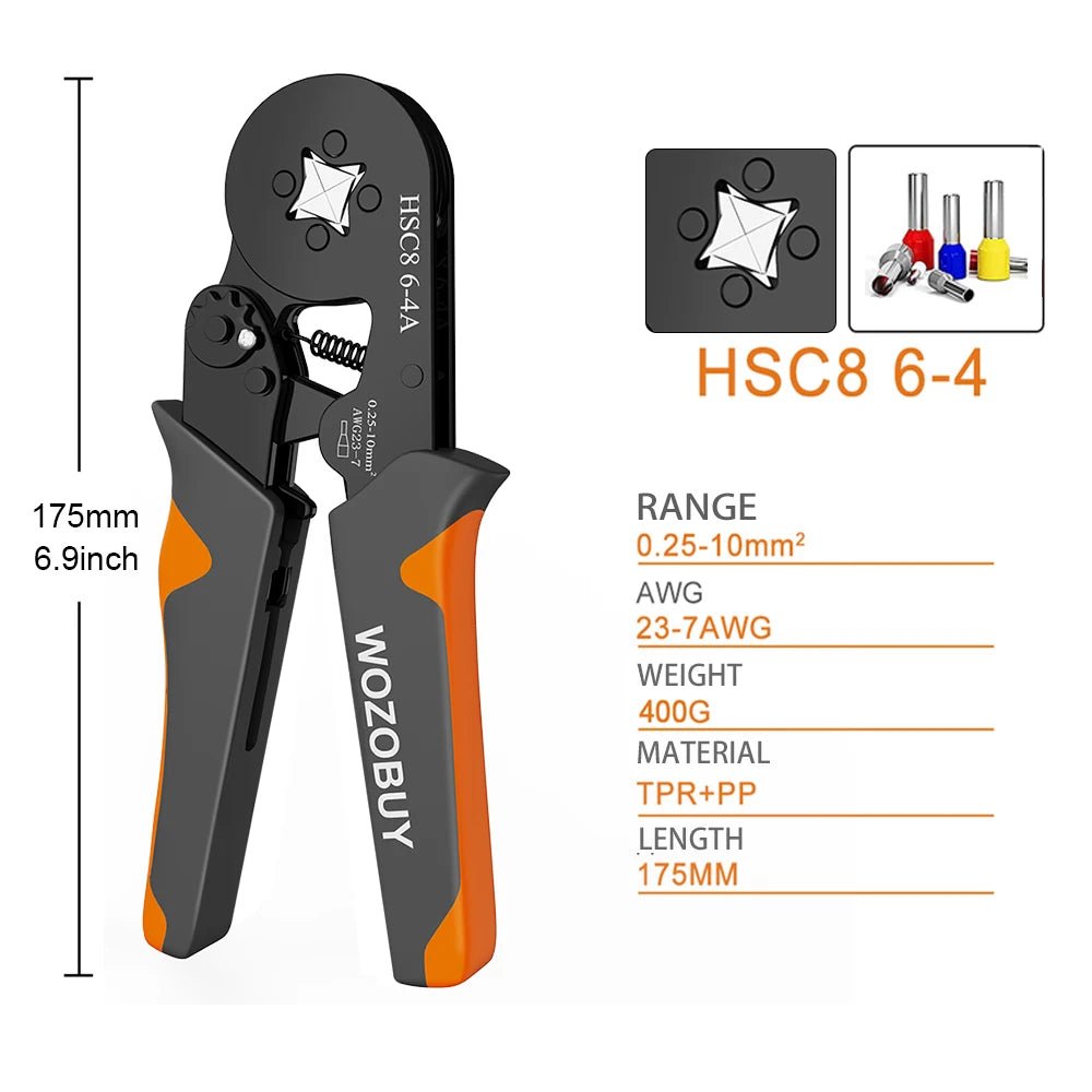 Wozobuy Alicate de Terminal de Crimpagem + 400pcs - Hsc8 6-4 - 6-4 a - 3