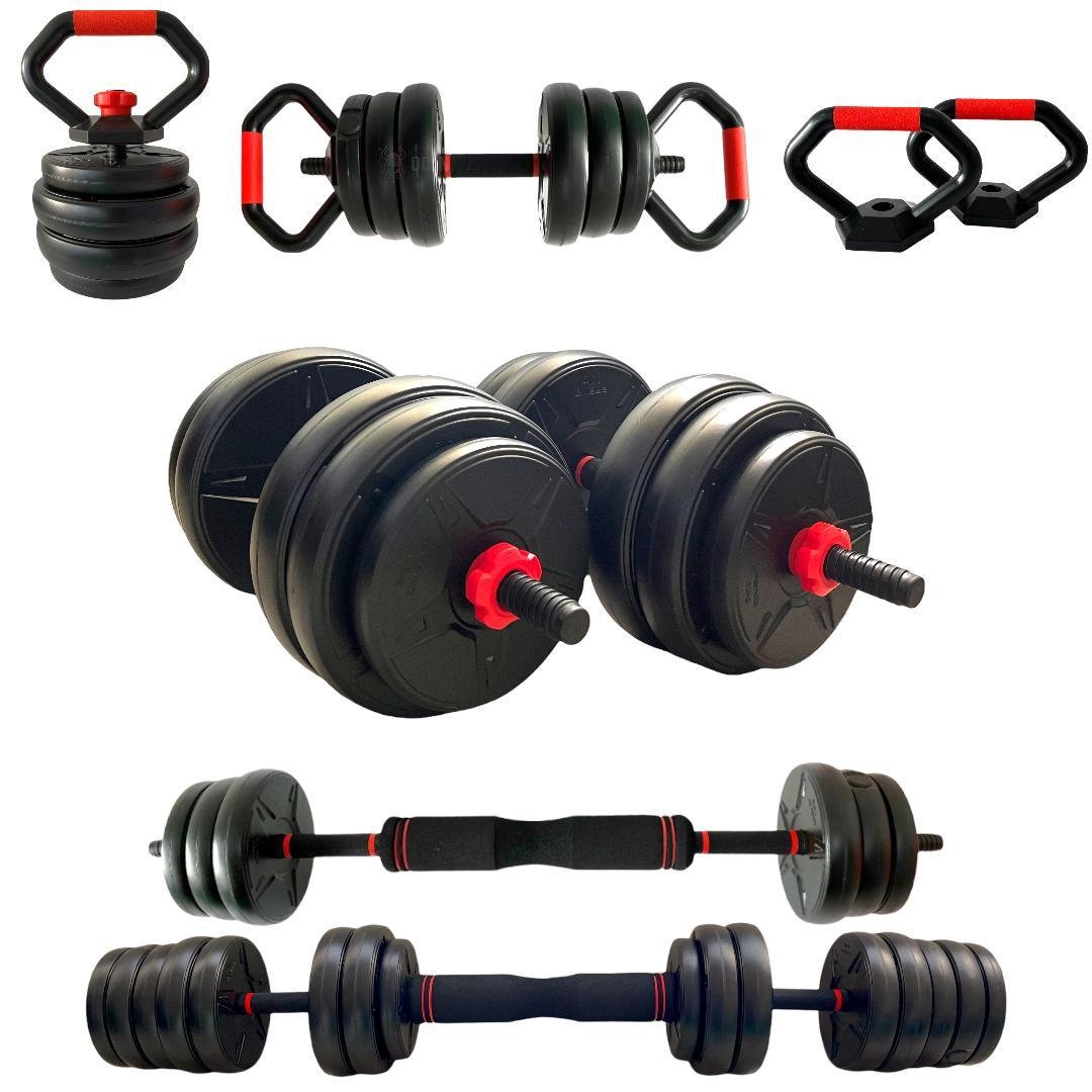 Kit Halteres Musculação Kettlebell 6 em 1 Peso 40kg Odin Fit