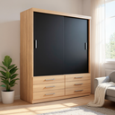 Ver imagem 5 de Guarda-Roupa Solteiro 2 Portas Correr 6 Gavetas Capri