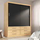 Ver imagem 2 de Guarda-Roupa Solteiro 2 Portas Correr 6 Gavetas Capri