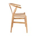 Ver imagem 5 de Cadeira Wishbone Madeira Maciça Natural Marrom/Clara