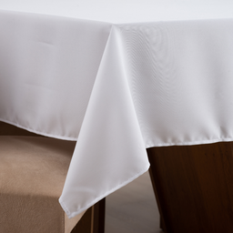 Toalha de Mesa 6 Lugares Tecido Oxford Liso 1 Peça Básica Cozinha Mesa de Jantar Branco - 4