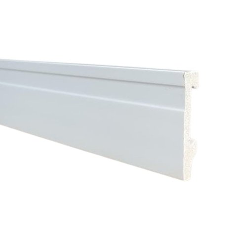 Rodape Poliestireno 7cm Branco Frisado 5183  2,40 Metros