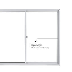 Janela de Alumínio de Correr 100x120cm Vidro Liso Linha Soft MGM - 11