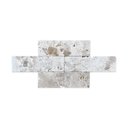 Ver imagem 4 de Revestimento Pedra Natural Tijolinho Travertino Anticato 7x23cm Mattone