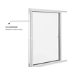 Janela de Alumínio de Correr 100x100cm 2 Folhas com Vidro Liso Linha Soft Mgm Branco - 6