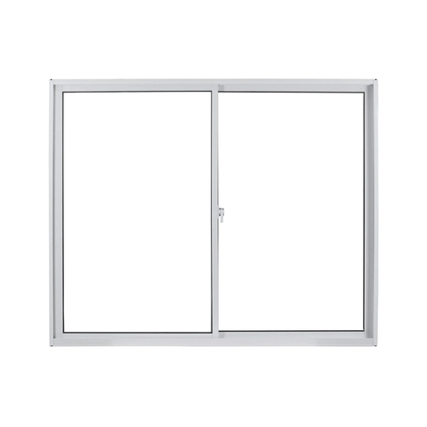 Janela de Alumínio de Correr 100x100cm 2 Folhas com Vidro Liso Linha Soft MGM Branco