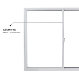 Janela de Alumínio de Correr 100x100cm 2 Folhas com Vidro Liso Linha Soft MGM Branco - 8