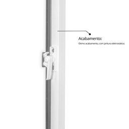 Janela de Alumínio de Correr 100x100cm 2 Folhas com Vidro Liso Linha Soft MGM Branco - 9