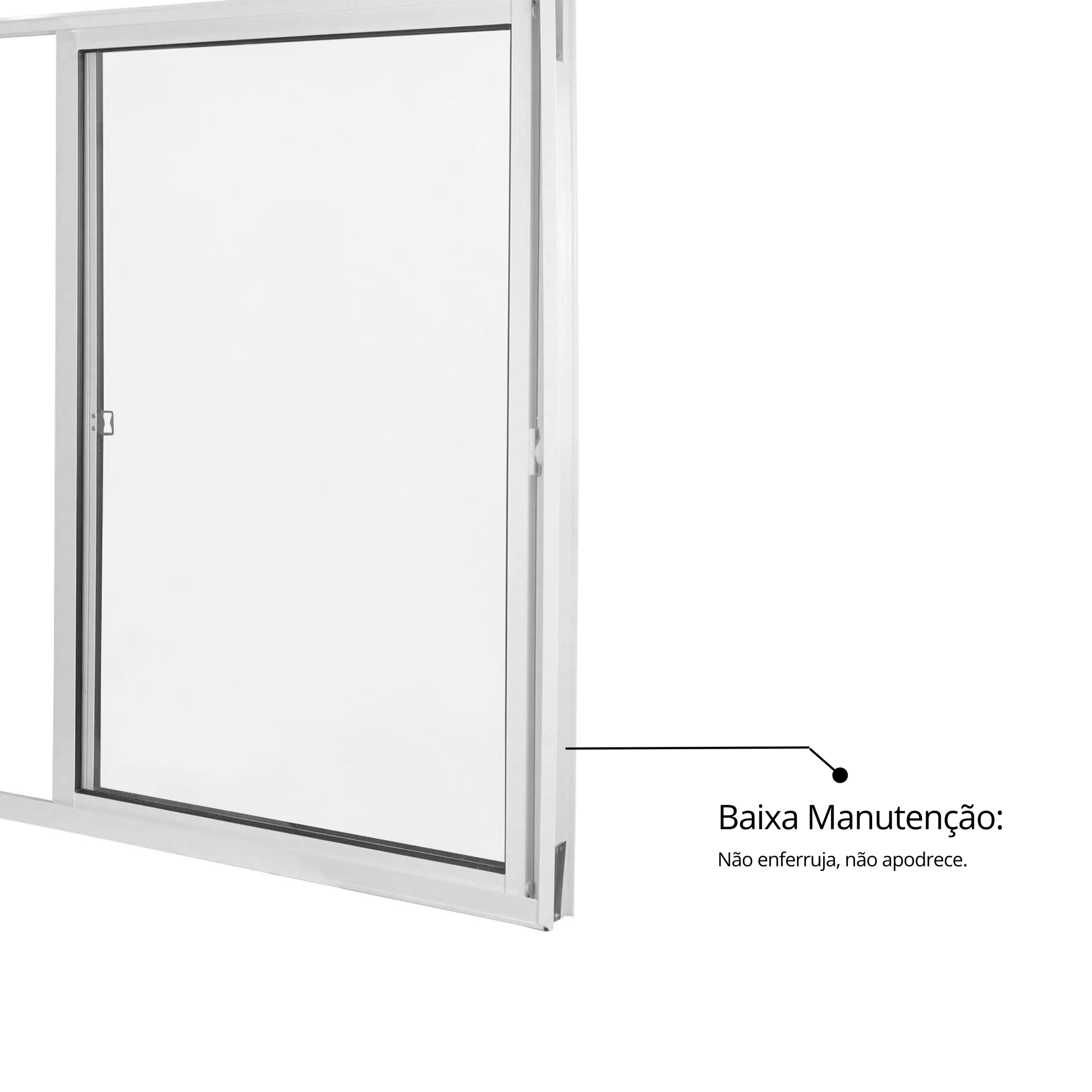 Janela de Alumínio de Correr 100x150cm Vidro Liso Linha Soft MGM  - 7