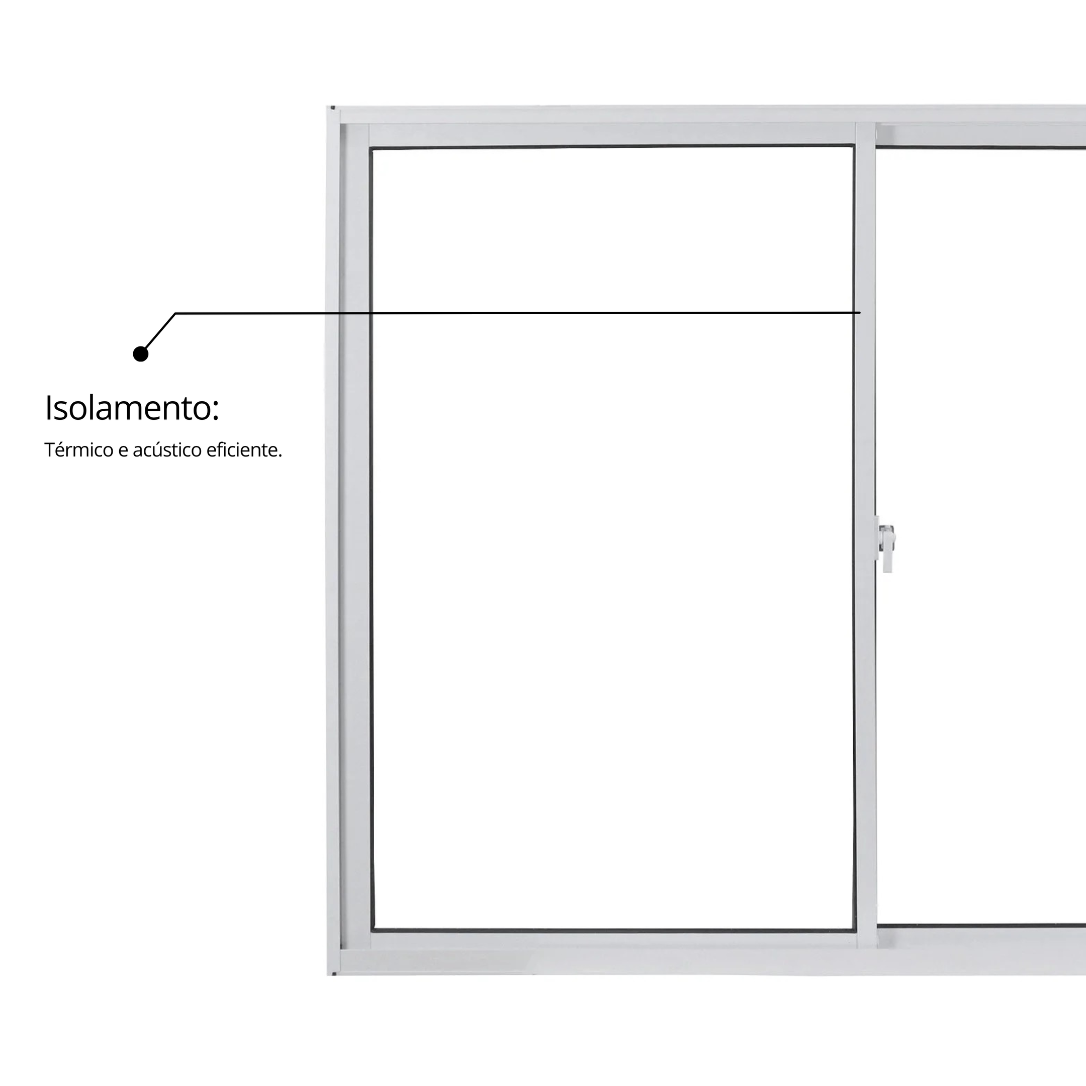 Janela de Alumínio de Correr 100x150cm Vidro Liso Linha Soft MGM  - 8