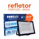 Ver imagem 2 de Kit 5 Refletores de Led 300w Fortled