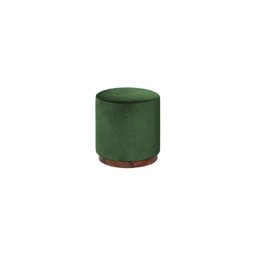 Puff Decorativo Redondo Itália - Tecido Verde Folha - 1
