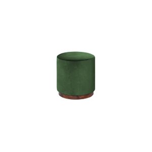 Puff Decorativo Redondo Itália - Tecido Verde Folha