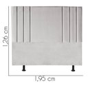 Ver imagem 3 de Cabeceira Cama Box King Estofada Grécia 195cm Suede:cinza Claro
